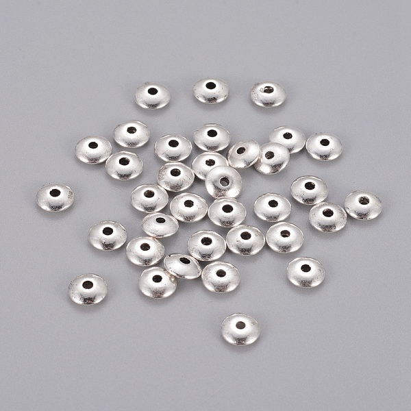 PandaHall Antique Silver Tibetan Style Flat Round Spacer Beads, Lead Free & Cadmium Free, 6x2mm, Hole: 1.5mm Alloy Flat Round
PandaHall Antique Silver Tibetan Style Flat Round Spacer Beads, Lead Free & Cadmium Free, 6x2mm, Hole: 1.5mm Alloy Flat Round