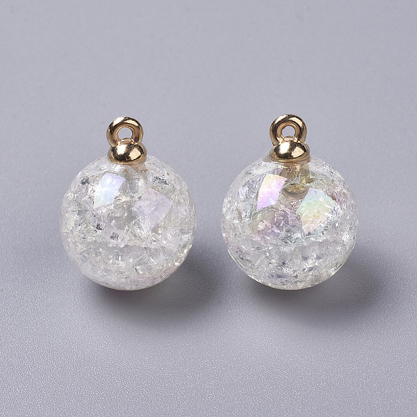 PandaHall Transparent Crackle Acrylic Pendants, with Golden Plated Metal Findings, Round, White, 20.5x16mm, Hole: 1.2mm Acrylic Round White
PandaHall Transparent Crackle Acrylic Pendants, with Golden Plated Metal Findings, Round, White, 20.5x16mm, Hole: 1.2mm Acrylic Round White