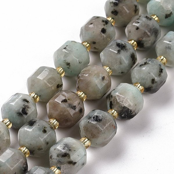 PandaHall Natural Sesame Jasper Beads Strands, with Seed Beads, Faceted Bicone Barrel Drum, 9~10mm, Hole: 1.2mm, about 29~32pcs/strand...
PandaHall Natural Sesame Jasper Beads Strands, with Seed Beads, Faceted Bicone Barrel Drum, 9~10mm, Hole: 1.2mm, about 29~32pcs/strand...