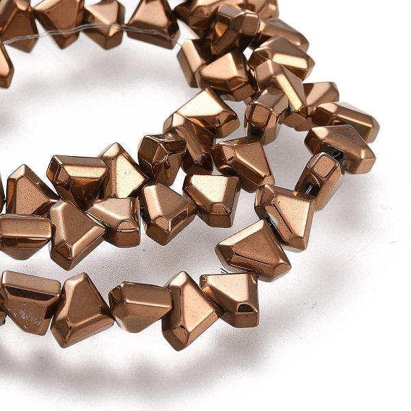 PandaHall Electroplate Non-Magnetic Synthetic Hematite Beads Strands, Triangle, Faceted, Copper Plated, 6x8x3.5mm, Hole: 1mm, about...
PandaHall Electroplate Non-Magnetic Synthetic Hematite Beads Strands, Triangle, Faceted, Copper Plated, 6x8x3.5mm, Hole: 1mm, about...