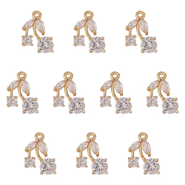 PandaHall 10Pcs Rack Plating Brass Clear Cubic Zirconia Charms, Long-Lasting Plated, Cherry, Light Gold, 14x8.5x3mm, Hole: 1.2mm Brass+Cubic...
PandaHall 10Pcs Rack Plating Brass Clear Cubic Zirconia Charms, Long-Lasting Plated, Cherry, Light Gold, 14x8.5x3mm, Hole: 1.2mm Brass+Cubic...