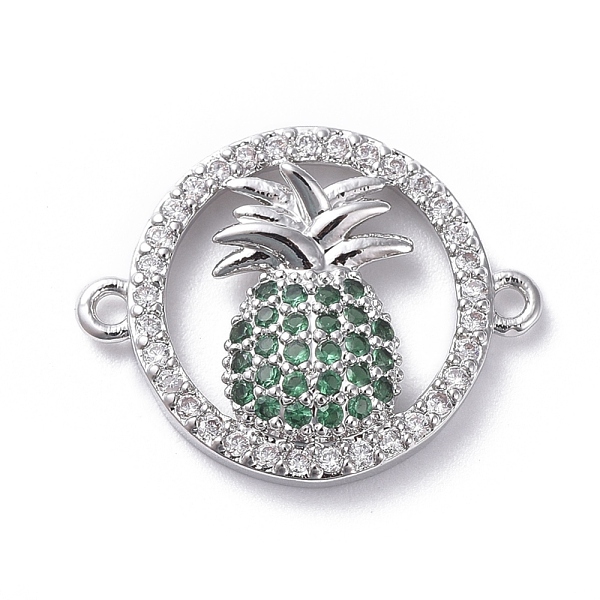 PandaHall Brass Micro Pave Cubic Zirconia Links connectors, Ring and Pineapple, Green, Platinum, 15x19x3mm, Hole: 1.2mm Brass+Cubic Zirconia...
PandaHall Brass Micro Pave Cubic Zirconia Links connectors, Ring and Pineapple, Green, Platinum, 15x19x3mm, Hole: 1.2mm Brass+Cubic Zirconia...