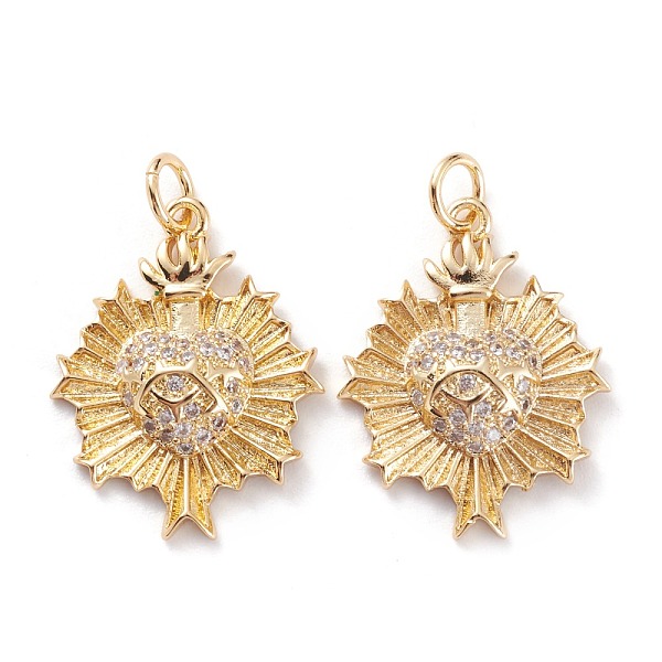 PandaHall Brass Micro Pave Clear Cubic Zirconia Pendants, Sacred Heart, Long-Lasting Plated, with Jump Rings, Real 18K Gold Plated...
PandaHall Brass Micro Pave Clear Cubic Zirconia Pendants, Sacred Heart, Long-Lasting Plated, with Jump Rings, Real 18K Gold Plated...