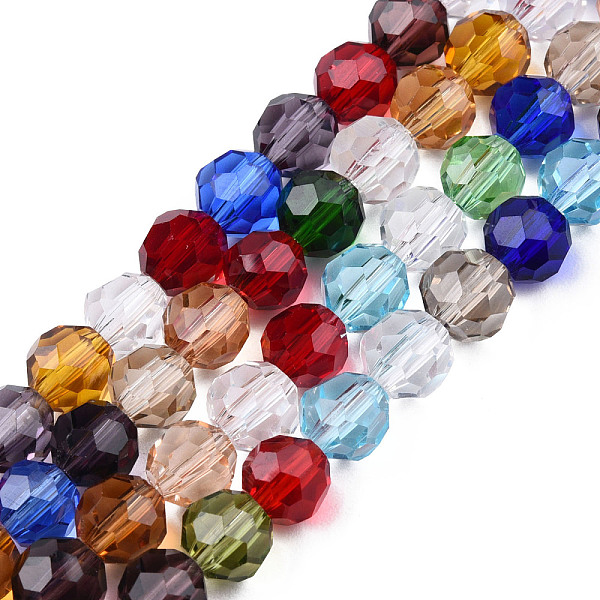 PandaHall Electroplate Transparent Glass Beads Strands, Faceted(32 Facets), Round, Red, 6mm, Hole: 1mm, about 97~99pcs/strand, 20.59...
PandaHall Electroplate Transparent Glass Beads Strands, Faceted(32 Facets), Round, Red, 6mm, Hole: 1mm, about 97~99pcs/strand, 20.59...