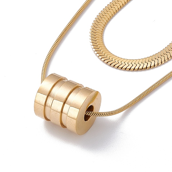 PandaHall 2Pcs 2 Style Ion Plating(IP) 304 Stainless Steel Column Pendant Necklaces Set, Herringbone & Snake Chains Stackable Necklaces for...
PandaHall 2Pcs 2 Style Ion Plating(IP) 304 Stainless Steel Column Pendant Necklaces Set, Herringbone & Snake Chains Stackable Necklaces for...