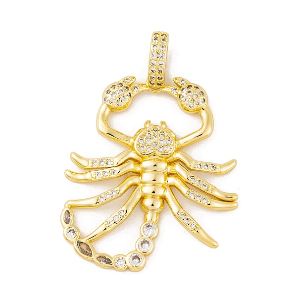 PandaHall Brass Micro Pave Cubic Zirconia Pendants, with Glass, Real 18K Gold Plated Scorpion Charms, Clear, 36.5x31.5x3.5mm, Hole...
PandaHall Brass Micro Pave Cubic Zirconia Pendants, with Glass, Real 18K Gold Plated Scorpion Charms, Clear, 36.5x31.5x3.5mm, Hole...
