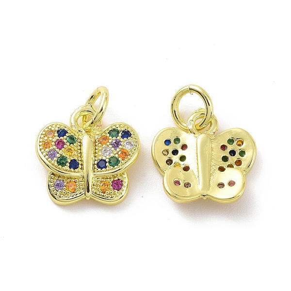 PandaHall Brass Micro Pave Colorful Cubic Zirconia Charms, with Jump Ring, Butterfly Charm, Real 18K Gold Plated, 11x11x2mm, Hole: 3.2mm...
PandaHall Brass Micro Pave Colorful Cubic Zirconia Charms, with Jump Ring, Butterfly Charm, Real 18K Gold Plated, 11x11x2mm, Hole: 3.2mm...