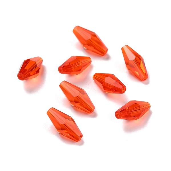 PandaHall Transparent Glass Beads, Faceted, Bicone, Orange Red, 12x6mm, Hole: 1mm Glass Bicone
PandaHall Transparent Glass Beads, Faceted, Bicone, Orange Red, 12x6mm, Hole: 1mm Glass Bicone