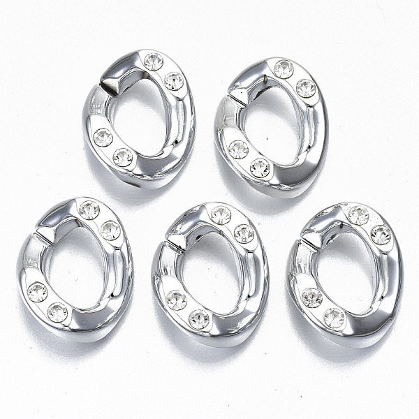 PandaHall CCB Plastic Linkings Rings, Quick Link Connectors, with Crystal Rhinestone, For Jewelry Cross Chains Making, Twist, Platinum..., Clear
PandaHall CCB Plastic Linkings Rings, Quick Link Connectors, with Crystal Rhinestone, For Jewelry Cross Chains Making, Twist, Platinum..., Clear