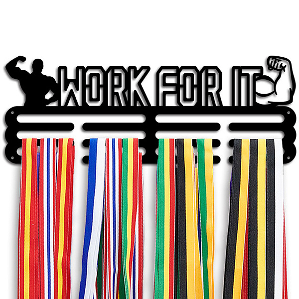 PandaHall Iron Medal Hanger Holder Display Wall Rack, 2-Line, with Screws, Black, Word, 400x150mm Iron Word Black
PandaHall Iron Medal Hanger Holder Display Wall Rack, 2-Line, with Screws, Black, Word, 400x150mm Iron Word Black