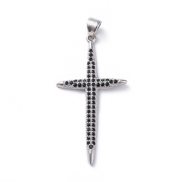 PandaHall Brass Micro Pave Cubic Zirconia Pendants, Cross, Black, Platinum, 38.8x20x2mm, Hole: 4x5mm Brass+Cubic Zirconia Cross Black
PandaHall Brass Micro Pave Cubic Zirconia Pendants, Cross, Black, Platinum, 38.8x20x2mm, Hole: 4x5mm Brass+Cubic Zirconia Cross Black