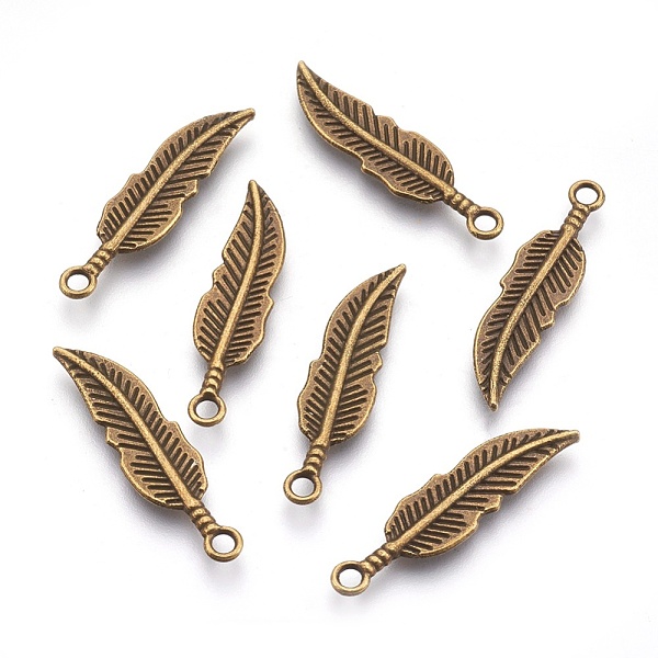 PandaHall Tibetan Style Alloy Pendants, Feather, Cadmium Free & Nickel Free & Lead Free, Antique Bronze, 30x8x1.5mm, Hole: 2mm Alloy Feather
PandaHall Tibetan Style Alloy Pendants, Feather, Cadmium Free & Nickel Free & Lead Free, Antique Bronze, 30x8x1.5mm, Hole: 2mm Alloy Feather