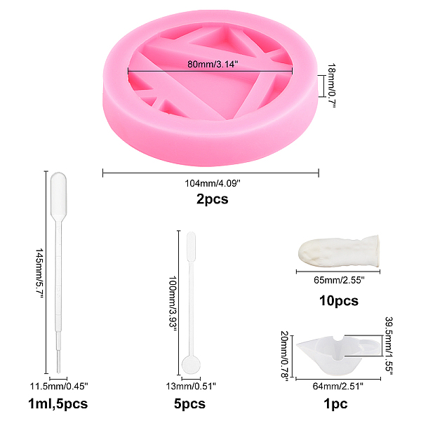 PandaHall Olycraft DIY Round Mobile Phone Stand Silicone Molds Kits, Including Plastic Round Stirring Rod, Plastic Pipettes, Latex Finger..., Pink
PandaHall Olycraft DIY Round Mobile Phone Stand Silicone Molds Kits, Including Plastic Round Stirring Rod, Plastic Pipettes, Latex Finger..., Pink