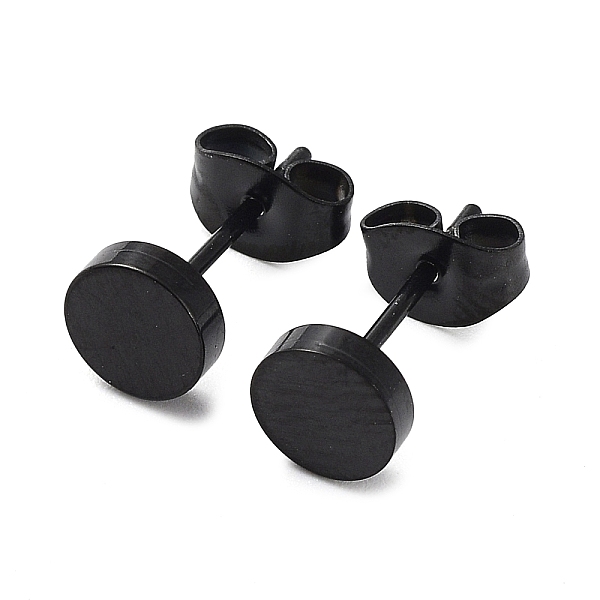 PandaHall 304 Stainless Steel Flat Round Stud Earrings, Black, 6mm, Pin: 0.7mm 304 Stainless Steel Flat Round
PandaHall 304 Stainless Steel Flat Round Stud Earrings, Black, 6mm, Pin: 0.7mm 304 Stainless Steel Flat Round