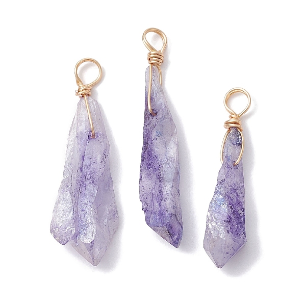 PandaHall Electroplated Natural Quartz Crystal Dyed Pendants, Teardrop Charms with Golden Plated Copper Wire Loops, Lilac..., Purple
PandaHall Electroplated Natural Quartz Crystal Dyed Pendants, Teardrop Charms with Golden Plated Copper Wire Loops, Lilac..., Purple