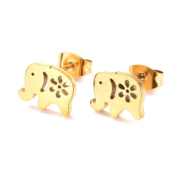 PandaHall Ion Plating(IP) 304 Stainless Steel Stud Earrings, Elephant, Golden, 8x10mm, Pin: 0.8mm 304 Stainless Steel Elephant
PandaHall Ion Plating(IP) 304 Stainless Steel Stud Earrings, Elephant, Golden, 8x10mm, Pin: 0.8mm 304 Stainless Steel Elephant