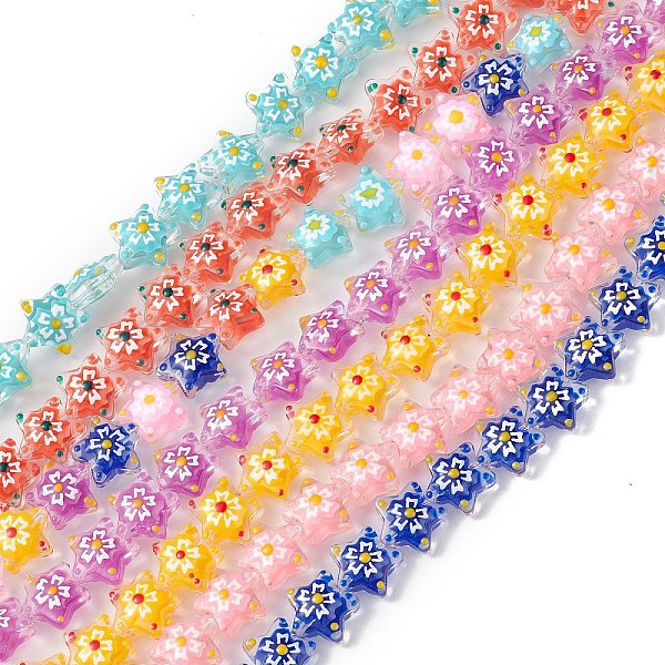 PandaHall Handmade Lampwork Beads Strands, with Enamel, Star with Sakura Pattern, Mixed Color, 13x13.5x12mm, Hole: 1mm, about 33pcs/strand..., Multicolor
PandaHall Handmade Lampwork Beads Strands, with Enamel, Star with Sakura Pattern, Mixed Color, 13x13.5x12mm, Hole: 1mm, about 33pcs/strand..., Multicolor
