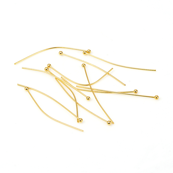 PandaHall 304 Stainless Steel Ball Head Pins, Golden, 35x0.6mm, 22 Gauge, Head: 1.8mm 304 Stainless Steel
PandaHall 304 Stainless Steel Ball Head Pins, Golden, 35x0.6mm, 22 Gauge, Head: 1.8mm 304 Stainless Steel