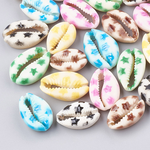 PandaHall Printed Cowrie Shell Beads, No Hole/Undrilled, Star Pattern, Mixed Color, 20~26x13~18x5~7mm Cowrie Shell Shell Shape Multicolor
PandaHall Printed Cowrie Shell Beads, No Hole/Undrilled, Star Pattern, Mixed Color, 20~26x13~18x5~7mm Cowrie Shell Shell Shape Multicolor