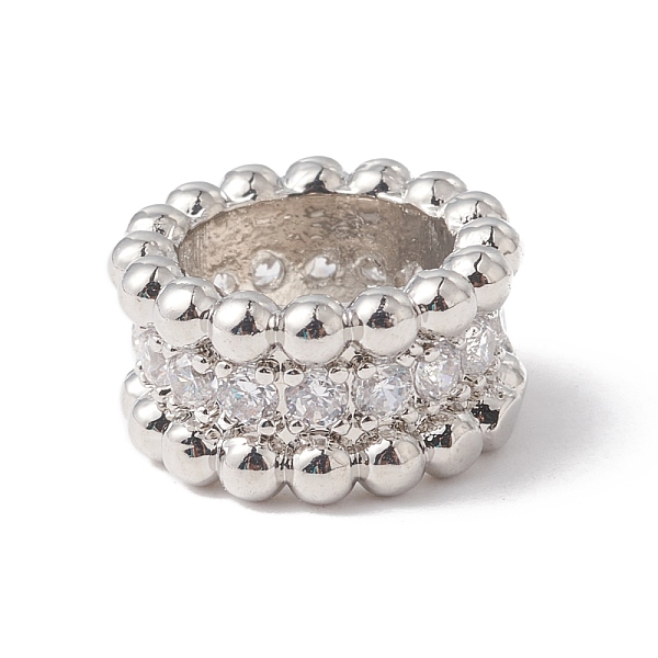 PandaHall Eco-Friendly Rack Plating Brass Micro Pave Cubic Zirconia Beads, Large Hole Beads, Long-Lasting Plated, Lead Free & Cadmium Free..., Clear
PandaHall Eco-Friendly Rack Plating Brass Micro Pave Cubic Zirconia Beads, Large Hole Beads, Long-Lasting Plated, Lead Free & Cadmium Free..., Clear