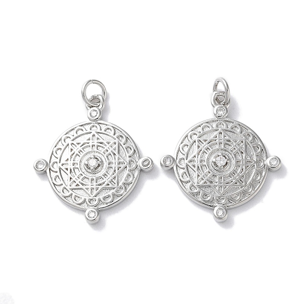 PandaHall Rack Plating Brass Micro Pave Cubic Zirconia Pendants, Long-Lasting Plated, Lead Free & Cadmium Free, Dainty Compass Coin..., Clear
PandaHall Rack Plating Brass Micro Pave Cubic Zirconia Pendants, Long-Lasting Plated, Lead Free & Cadmium Free, Dainty Compass Coin..., Clear