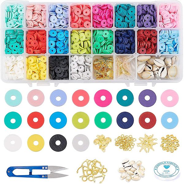PandaHall DIY Jewelry Kits, with Handmade Polymer Clay Bead Strands, Alloy Pendants and Cowrie Shell Beads, Mixed Color, 218x11x30mm Polymer..., Multicolor
PandaHall DIY Jewelry Kits, with Handmade Polymer Clay Bead Strands, Alloy Pendants and Cowrie Shell Beads, Mixed Color, 218x11x30mm Polymer..., Multicolor