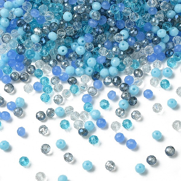 PandaHall Glass Beads, Mixed Style, Faceted Rondelle, Light Blue, 4x3.5mm, Hole: 1mm, about 500pcs/bag Glass Rondelle
PandaHall Glass Beads, Mixed Style, Faceted Rondelle, Light Blue, 4x3.5mm, Hole: 1mm, about 500pcs/bag Glass Rondelle