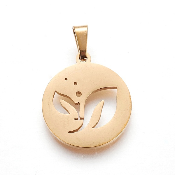 PandaHall 304 Stainless Steel Pendants, Flat Round with Butterfly, Golden, 19~20x16~17x1.5mm, Hole: 5x2.5mm 304 Stainless Steel Flat Round
PandaHall 304 Stainless Steel Pendants, Flat Round with Butterfly, Golden, 19~20x16~17x1.5mm, Hole: 5x2.5mm 304 Stainless Steel Flat Round