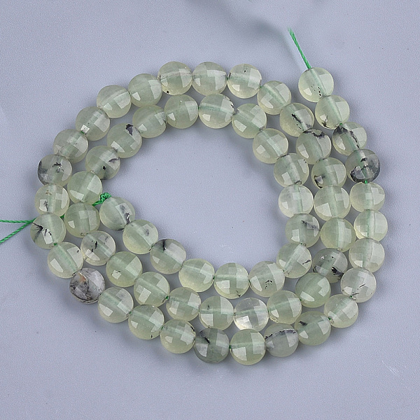 PandaHall Natural Prehnite Beads Strands, Faceted, Flat Round, 6~6.5x3.5mm, Hole: 0.8mm, about 59~60pcs/strand, 14.9 inch~15.1 inch Prehnite...
PandaHall Natural Prehnite Beads Strands, Faceted, Flat Round, 6~6.5x3.5mm, Hole: 0.8mm, about 59~60pcs/strand, 14.9 inch~15.1 inch Prehnite...