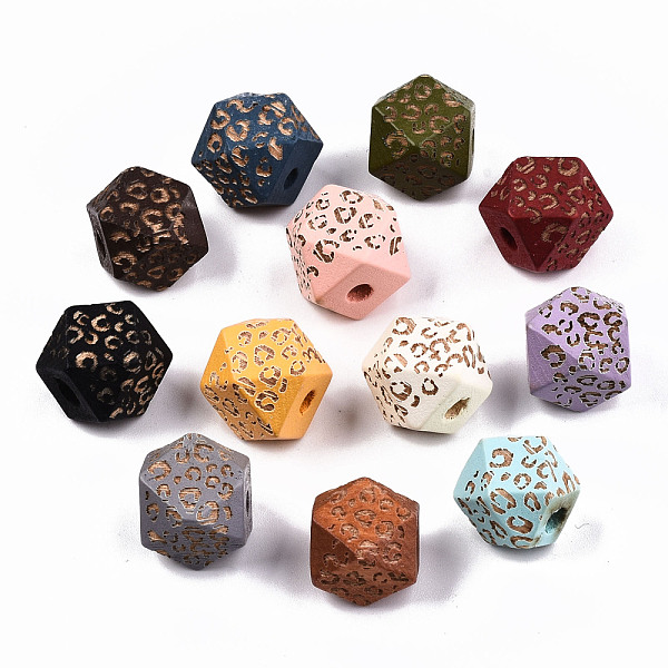 PandaHall Painted Natural Wood Beads, Laser Engraved Pattern, Faceted, Polygon with Leopard Print, Mixed Color, 12x12x12mm, Hole: 2.5mm..., Multicolor
PandaHall Painted Natural Wood Beads, Laser Engraved Pattern, Faceted, Polygon with Leopard Print, Mixed Color, 12x12x12mm, Hole: 2.5mm..., Multicolor