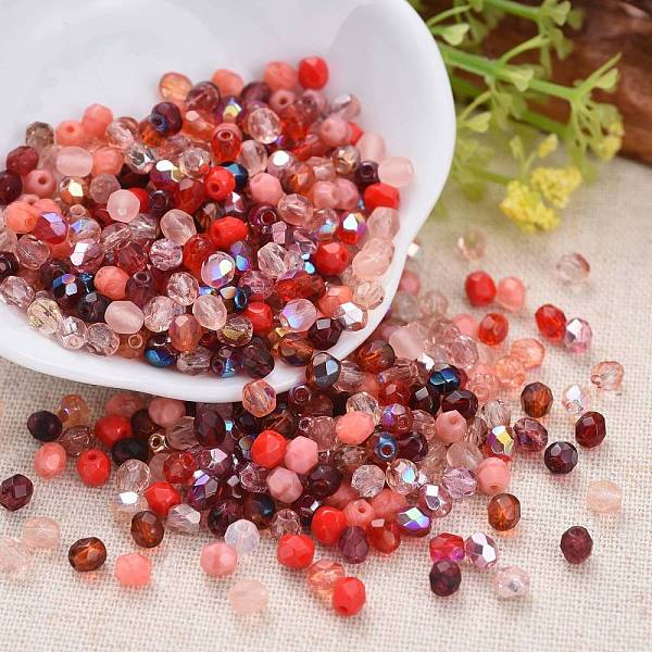 PandaHall Fire-polished Czech Glass Beads, Electroplated/Dyed/Frosted, Faceted, Drum, Mixed Color, 3x3mm, Hole: 0.9mm, about..., Multicolor
PandaHall Fire-polished Czech Glass Beads, Electroplated/Dyed/Frosted, Faceted, Drum, Mixed Color, 3x3mm, Hole: 0.9mm, about..., Multicolor