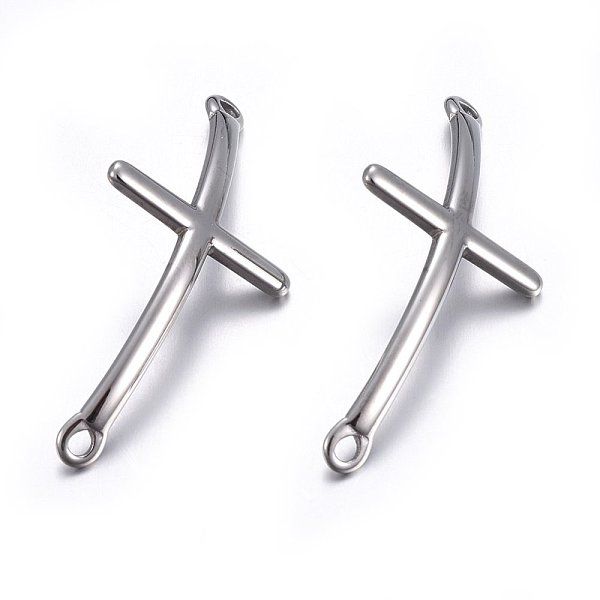 PandaHall 304 Stainless Steel Links connectors, Sideways Cross, Stainless Steel Color, 47~49x22x2.5mm, Hole: 2.5mm 304 Stainless Steel Cross
PandaHall 304 Stainless Steel Links connectors, Sideways Cross, Stainless Steel Color, 47~49x22x2.5mm, Hole: 2.5mm 304 Stainless Steel Cross