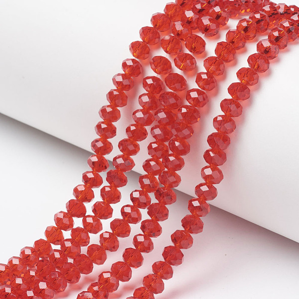 PandaHall Glass Beads Strands, Faceted, Rondelle, Red, 3.5x3mm, Hole: 0.4mm, about 113~115pcs/strand, 32~33cm Glass Rondelle Red
PandaHall Glass Beads Strands, Faceted, Rondelle, Red, 3.5x3mm, Hole: 0.4mm, about 113~115pcs/strand, 32~33cm Glass Rondelle Red
