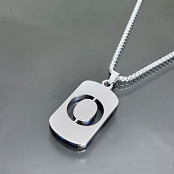 PandaHall Titanium Steel Box Chain Necklaces, Rectangle with Letter O Pendant Necklaces Stainless Steel Letter O
PandaHall Titanium Steel Box Chain Necklaces, Rectangle with Letter O Pendant Necklaces Stainless Steel Letter O
