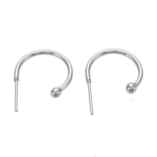PandaHall 304 Stainless Steel C-shaped Hoop Circle Ball Stud Earrings, with 316 Surgical Stainless Steel Pin, Stainless Steel Color...
PandaHall 304 Stainless Steel C-shaped Hoop Circle Ball Stud Earrings, with 316 Surgical Stainless Steel Pin, Stainless Steel Color...