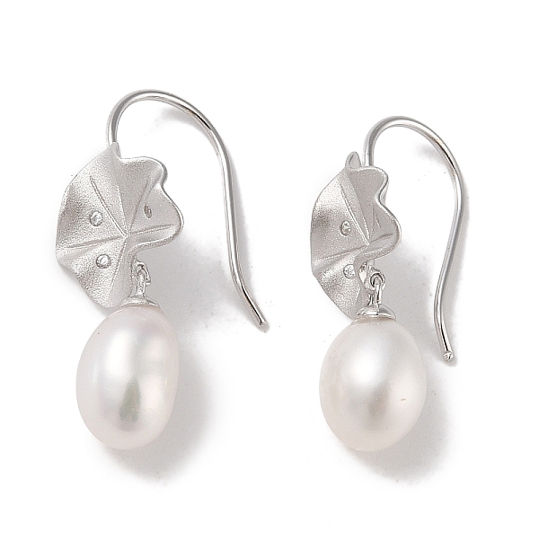 PandaHall Sterling Silver Dangle Earrings, with Natural Pearl and Cubic Zirconia, Jewely for Women, Leaf, 27x11.5mm Sterling Silver Leaf
PandaHall Sterling Silver Dangle Earrings, with Natural Pearl and Cubic Zirconia, Jewely for Women, Leaf, 27x11.5mm Sterling Silver Leaf