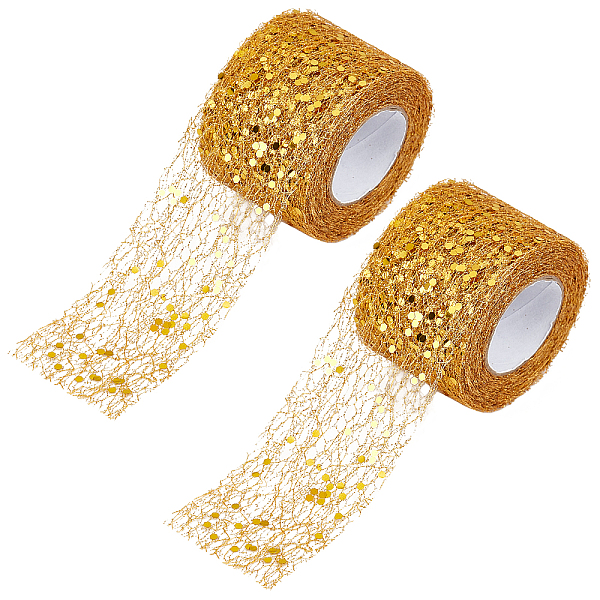 PandaHall Glitter Sequin Deco Mesh Ribbons, Tulle Fabric, Tulle Roll Spool Fabric For Skirt Making, Goldenrod, 2 inch(50.5mm), 10yards/roll..., Gold
PandaHall Glitter Sequin Deco Mesh Ribbons, Tulle Fabric, Tulle Roll Spool Fabric For Skirt Making, Goldenrod, 2 inch(50.5mm), 10yards/roll..., Gold