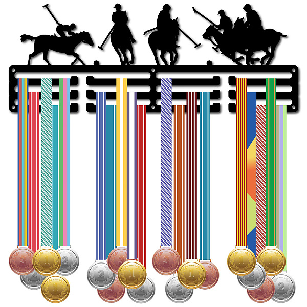 PandaHall Fashion Iron Medal Hanger Holder Display Wall Rack, 3-Line, with Screws, Black, Horse, 150x400mm, Hole: 5mm Iron Horse Black
PandaHall Fashion Iron Medal Hanger Holder Display Wall Rack, 3-Line, with Screws, Black, Horse, 150x400mm, Hole: 5mm Iron Horse Black