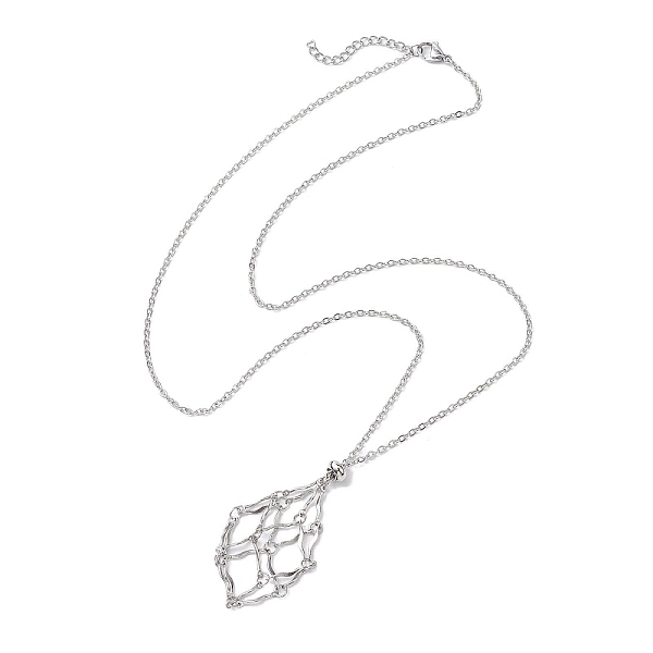 PandaHall Stainless Steel Macrame Pouch Empty Stone Holder for Necklace Makings, Stainless Steel Color, 23.74 inch(60.3cm), pendant...
PandaHall Stainless Steel Macrame Pouch Empty Stone Holder for Necklace Makings, Stainless Steel Color, 23.74 inch(60.3cm), pendant...