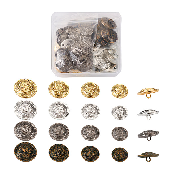 PandaHall 64Pcs 16 Style Brass Shank Buttons, Flat Round with Flower Pattern, Mixed Color, 15~25mm, 4pcs/Style Brass Flat Round
PandaHall 64Pcs 16 Style Brass Shank Buttons, Flat Round with Flower Pattern, Mixed Color, 15~25mm, 4pcs/Style Brass Flat Round