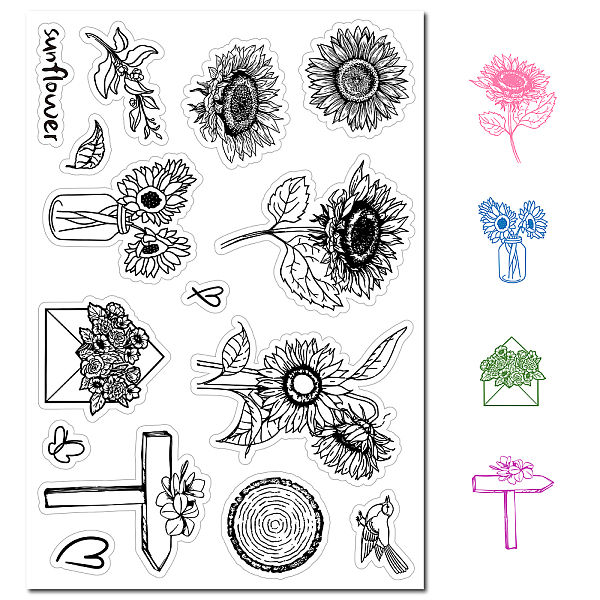 PandaHall CRASPIRE Sunflower Clear Rubber Stamp Flowers Plants Leaf Birds Transparent Silicone Seals Stamp for Journaling Card Making DIY...
PandaHall CRASPIRE Sunflower Clear Rubber Stamp Flowers Plants Leaf Birds Transparent Silicone Seals Stamp for Journaling Card Making DIY...