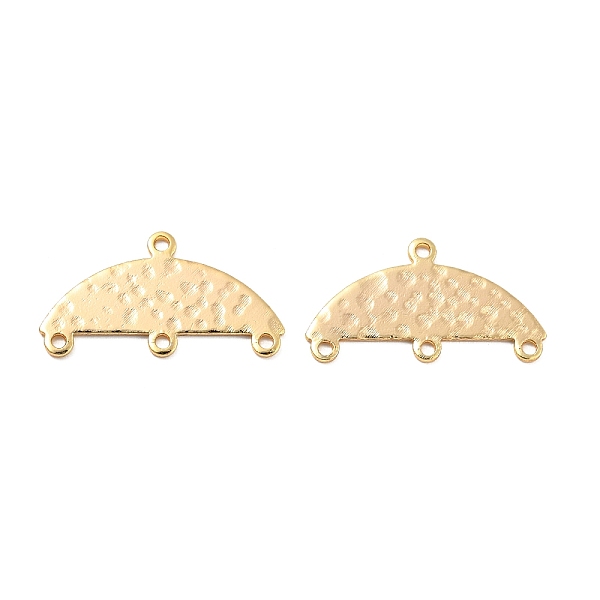 PandaHall Brass Chandelier Component Links, Semicircle, Hammered, Real 18K Gold Plated, 11.5x21x0.7mm, Hole: 1.2mm Brass Half Round
PandaHall Brass Chandelier Component Links, Semicircle, Hammered, Real 18K Gold Plated, 11.5x21x0.7mm, Hole: 1.2mm Brass Half Round