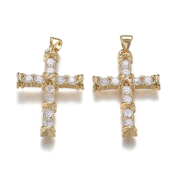 PandaHall Brass Micro Pave Clear Cubic Zirconia Pendants, Long-Lasting Plated, with Snap on Bails, Cross, Real 18K Gold Plated, 31x20x4mm...
PandaHall Brass Micro Pave Clear Cubic Zirconia Pendants, Long-Lasting Plated, with Snap on Bails, Cross, Real 18K Gold Plated, 31x20x4mm...