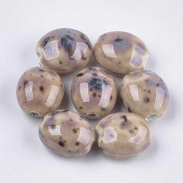 PandaHall Handmade Porcelain Beads, Fancy Antique Glazed Porcelain, Oval, Tan, 20~21x17.5~18x12~13mm, Hole: 2.5~3mm Porcelain Oval Orange
PandaHall Handmade Porcelain Beads, Fancy Antique Glazed Porcelain, Oval, Tan, 20~21x17.5~18x12~13mm, Hole: 2.5~3mm Porcelain Oval Orange