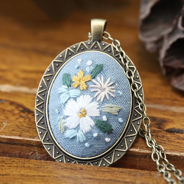 PandaHall DIY Embroidery Flower Pendant Necklace Making Kit, Including Alloy Cable Chains & Pendant Cabochon Settings, Needle Pin, Cotton...
PandaHall DIY Embroidery Flower Pendant Necklace Making Kit, Including Alloy Cable Chains & Pendant Cabochon Settings, Needle Pin, Cotton...