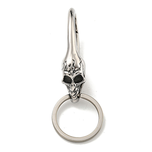 PandaHall Tibetan Style 316 Surgical Stainless Steel Fittings with 304 Stainless Steel Key Ring, Skull, Antique Silver, 77.5mm 316 Surgical...
PandaHall Tibetan Style 316 Surgical Stainless Steel Fittings with 304 Stainless Steel Key Ring, Skull, Antique Silver, 77.5mm 316 Surgical...