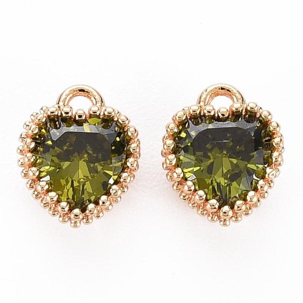 PandaHall Brass Micro Pave Cubic Zirconia Charms, Nickel Free, Real 18K Gold Plated, Faceted Heart, Dark Olive Green, 8x6x3.5mm, Hole: 1mm...
PandaHall Brass Micro Pave Cubic Zirconia Charms, Nickel Free, Real 18K Gold Plated, Faceted Heart, Dark Olive Green, 8x6x3.5mm, Hole: 1mm...
