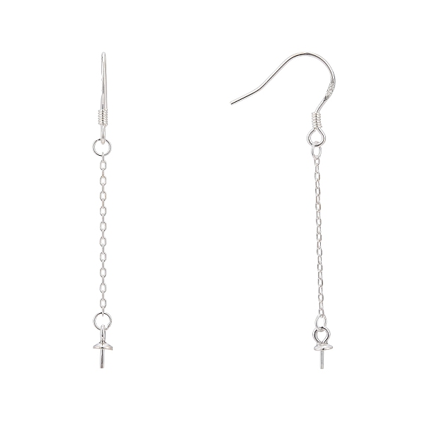 PandaHall 925 Sterling Silver Earring Hooks Findings, with Cable Chain & Cup Pearl Bail Pin, Silver, 41x1mm, 20 Gauge, Pin: 0.8mm, Tray: 3mm...
PandaHall 925 Sterling Silver Earring Hooks Findings, with Cable Chain & Cup Pearl Bail Pin, Silver, 41x1mm, 20 Gauge, Pin: 0.8mm, Tray: 3mm...