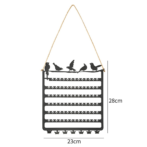 PandaHall Metal Hang Earring Rack, Earrings Display Stand, Rectangle with Birds, Black, 28x23cm Iron Rectangle
PandaHall Metal Hang Earring Rack, Earrings Display Stand, Rectangle with Birds, Black, 28x23cm Iron Rectangle