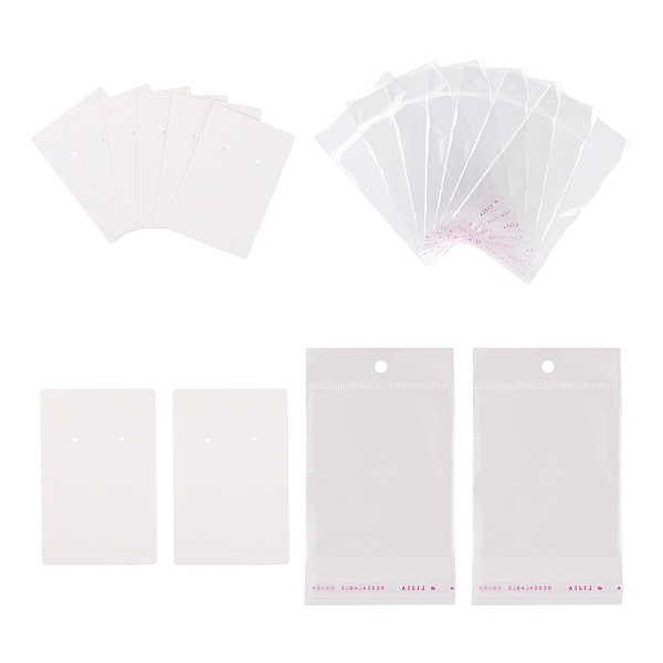 PandaHall 200Pcs 2 Style Cardboard Display Cards and OPP Cellophane Bags, for Necklace and Earring, White, 8x6cm, 100pcs/style Paper...
PandaHall 200Pcs 2 Style Cardboard Display Cards and OPP Cellophane Bags, for Necklace and Earring, White, 8x6cm, 100pcs/style Paper...